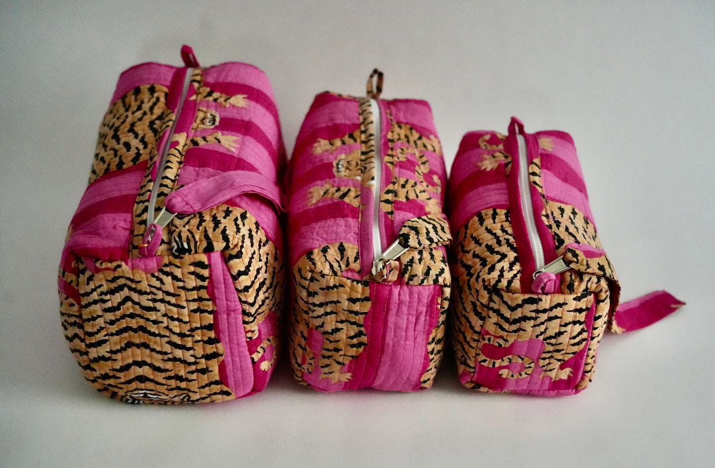 Pink Tiger Cosmetic Bag Set