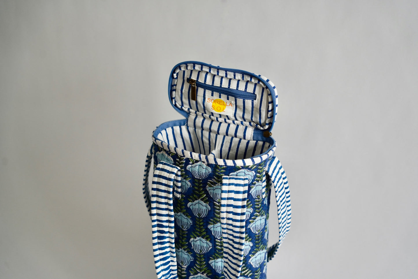 Blue Wine Bag