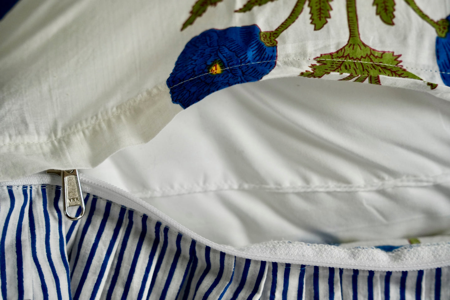 Blue Ruffle Pillow Sham