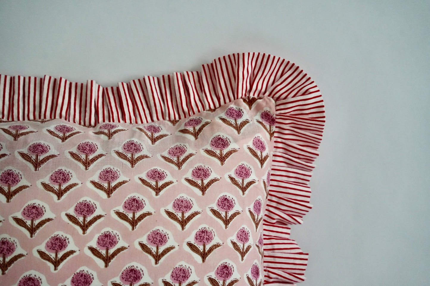 Pink Floral Pillow Sham