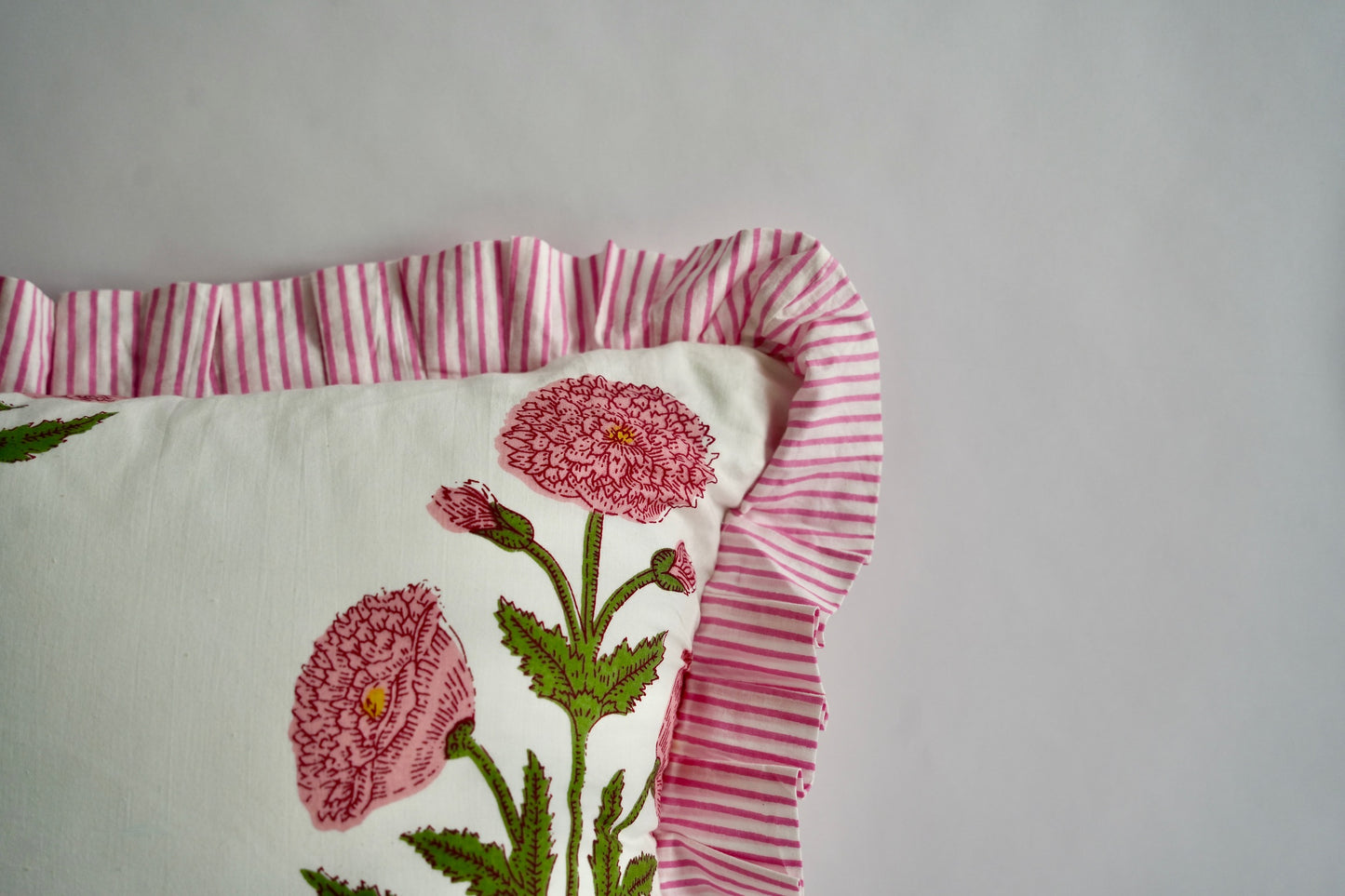 Pink Ruffle Pillow Sham
