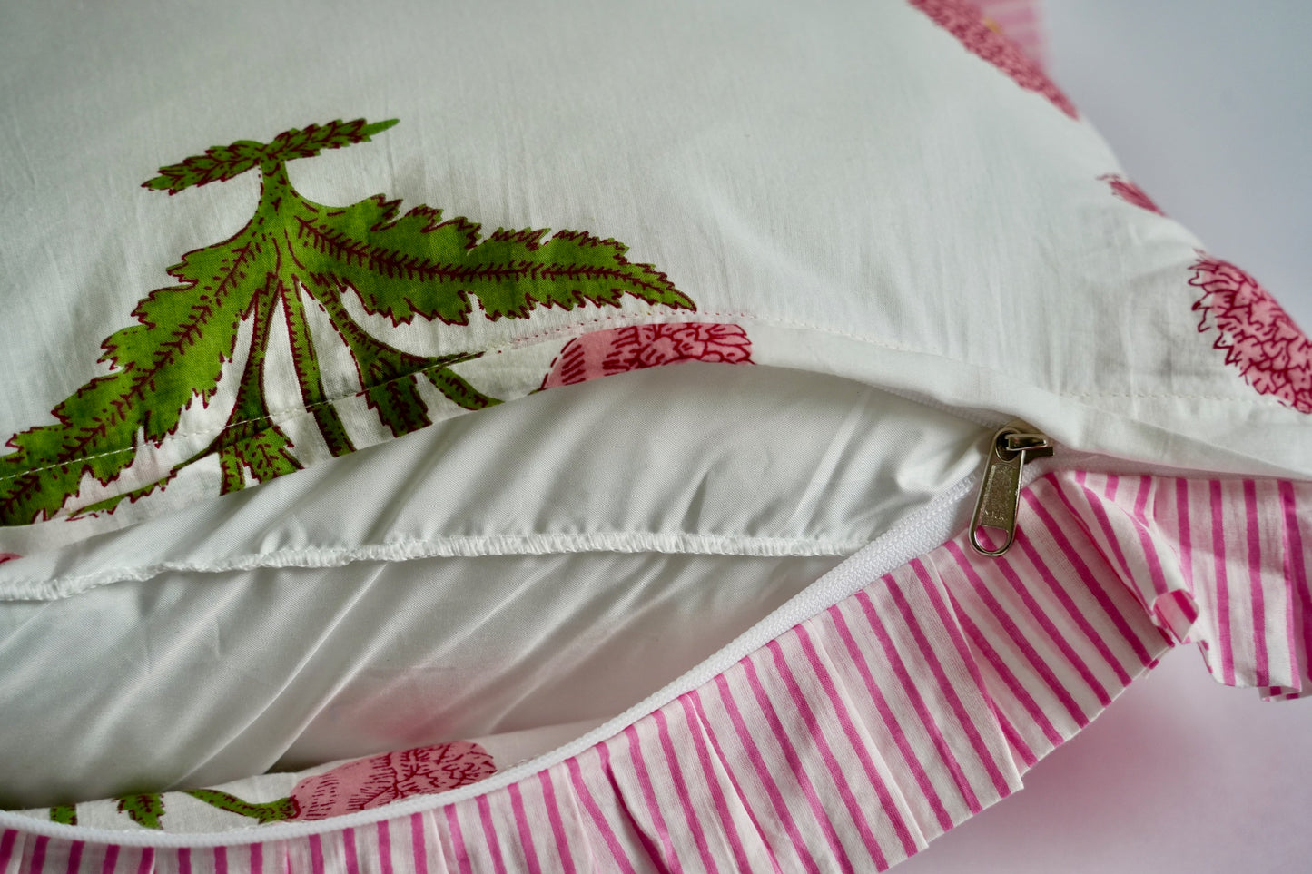 Pink Ruffle Pillow Sham
