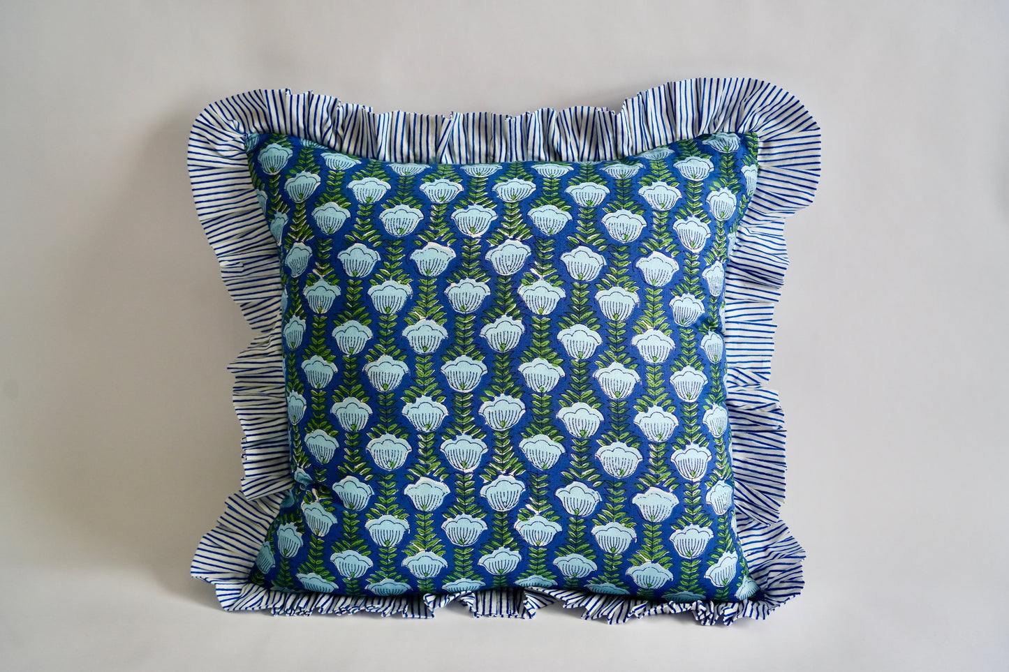 Blue Floral Pillow Shams