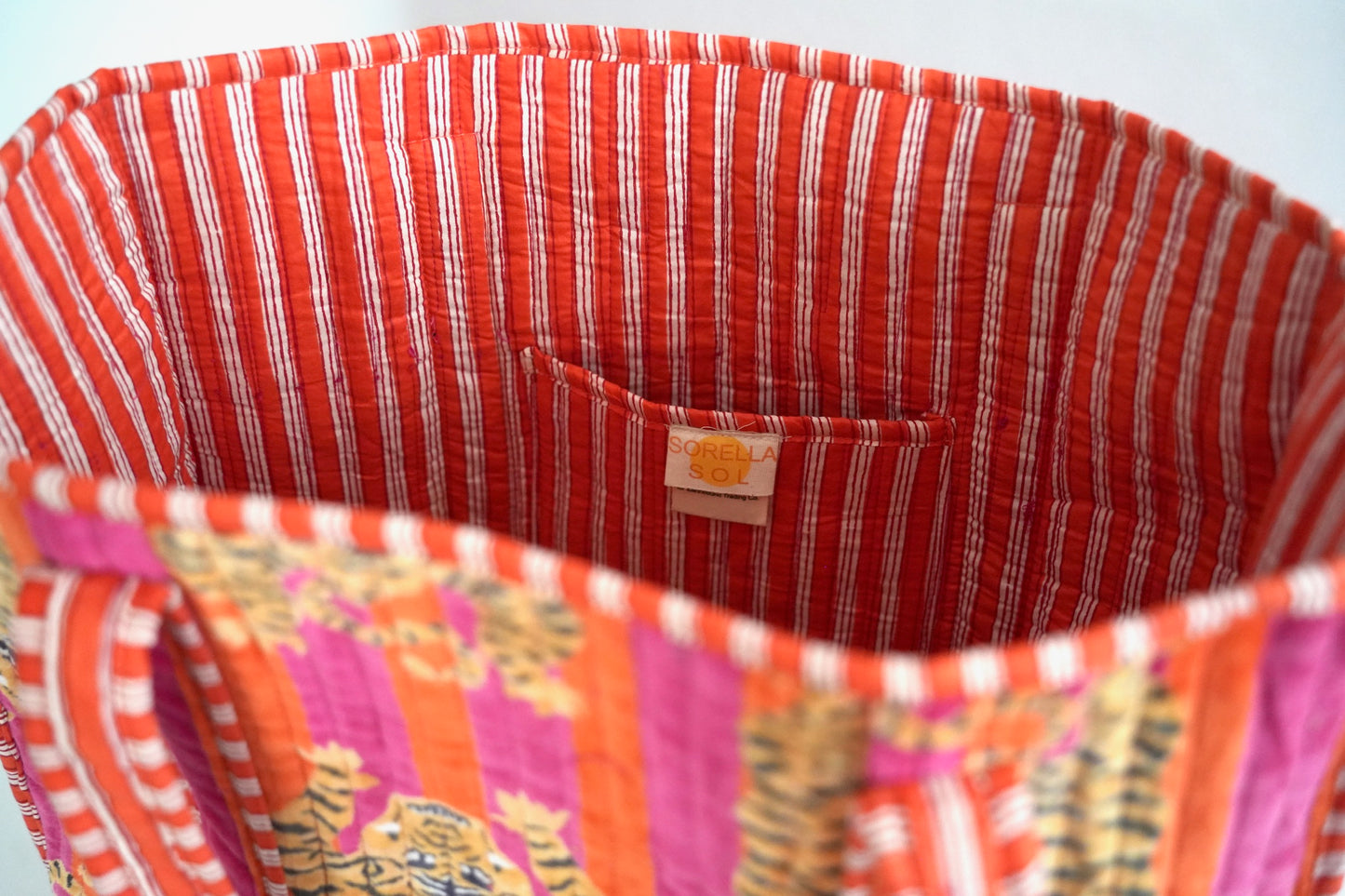 Pink Velvet Tiger Tote Bag