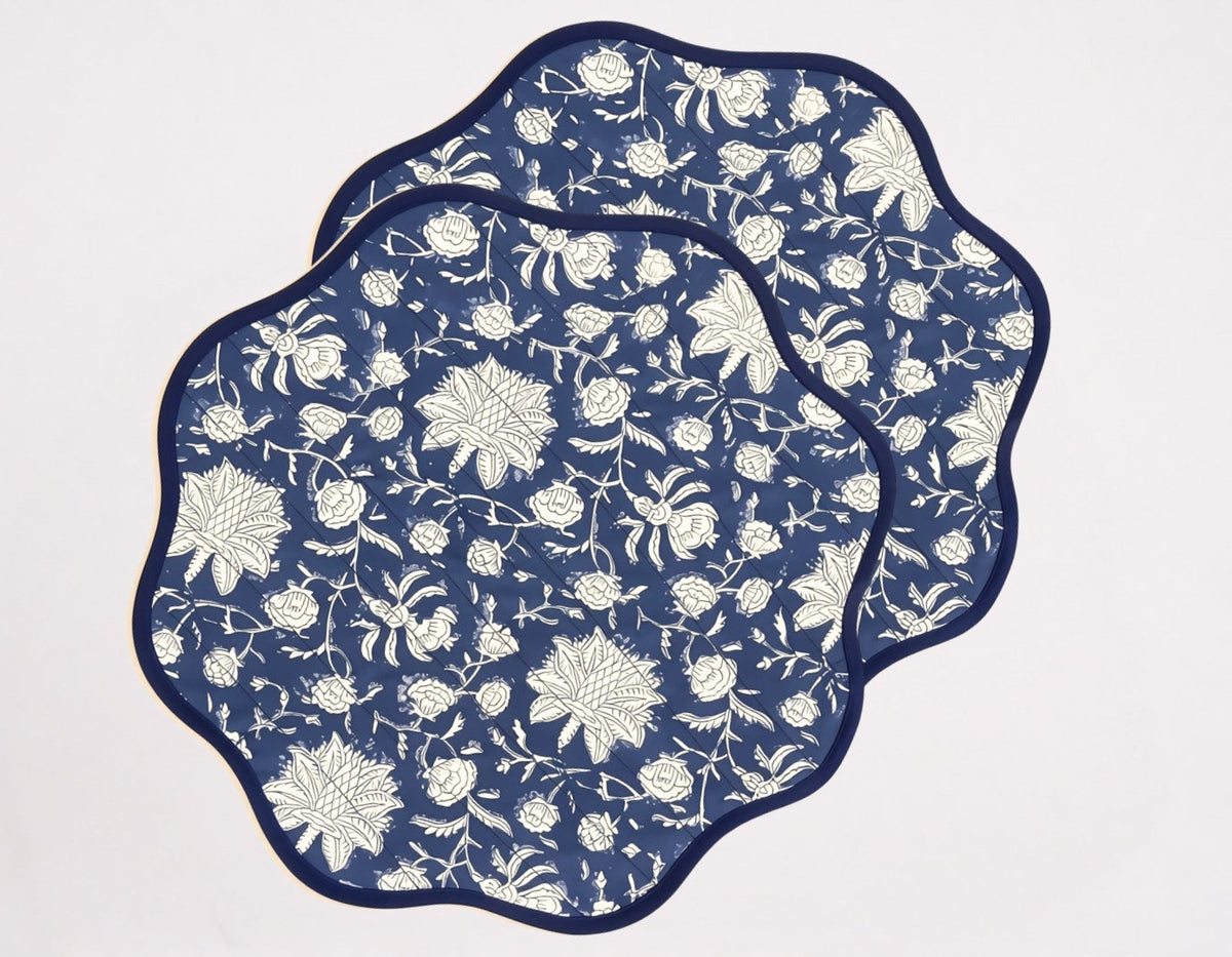 Navy Quilted Placemat (Set of 2)