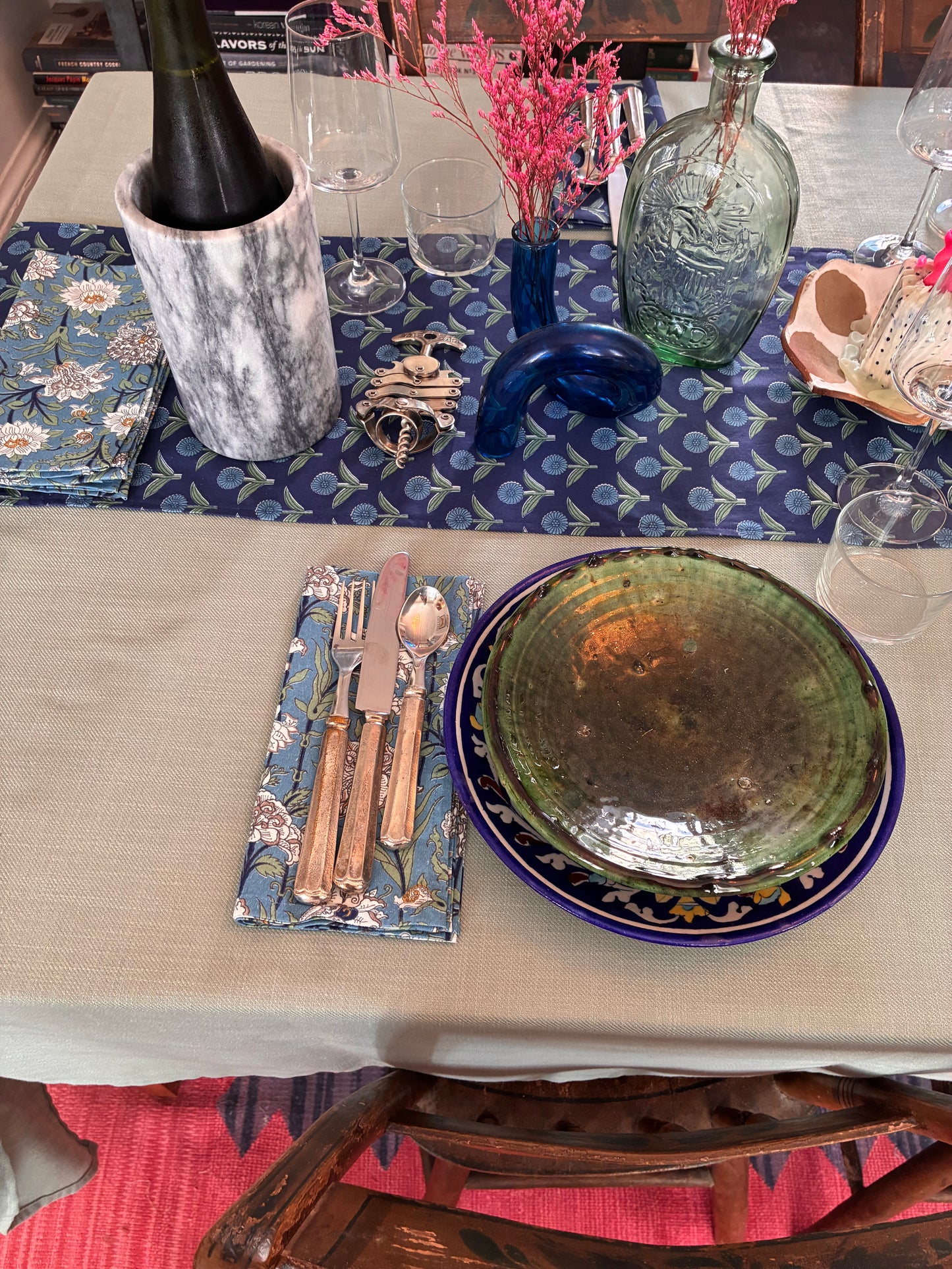 Blue Table Runner