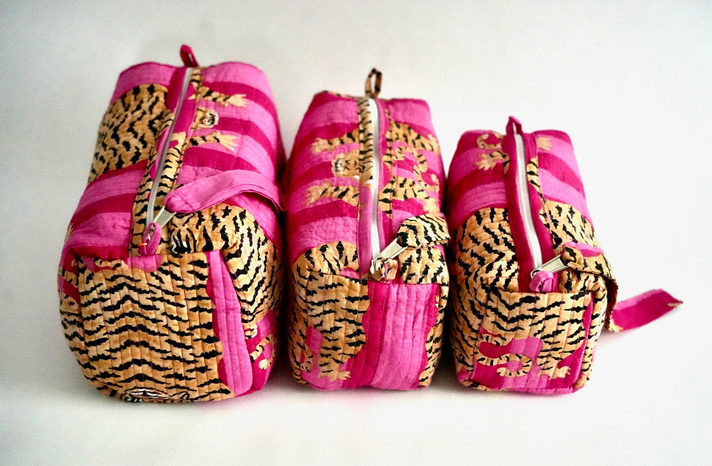 Pink Tiger Cosmetic Bag Set