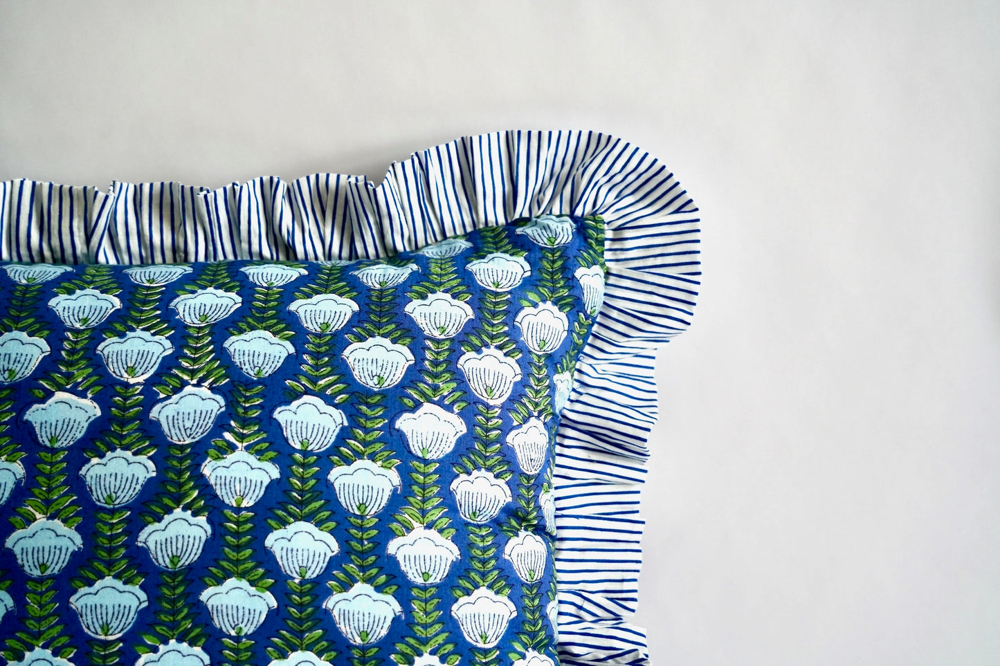 Blue Floral Pillow Shams