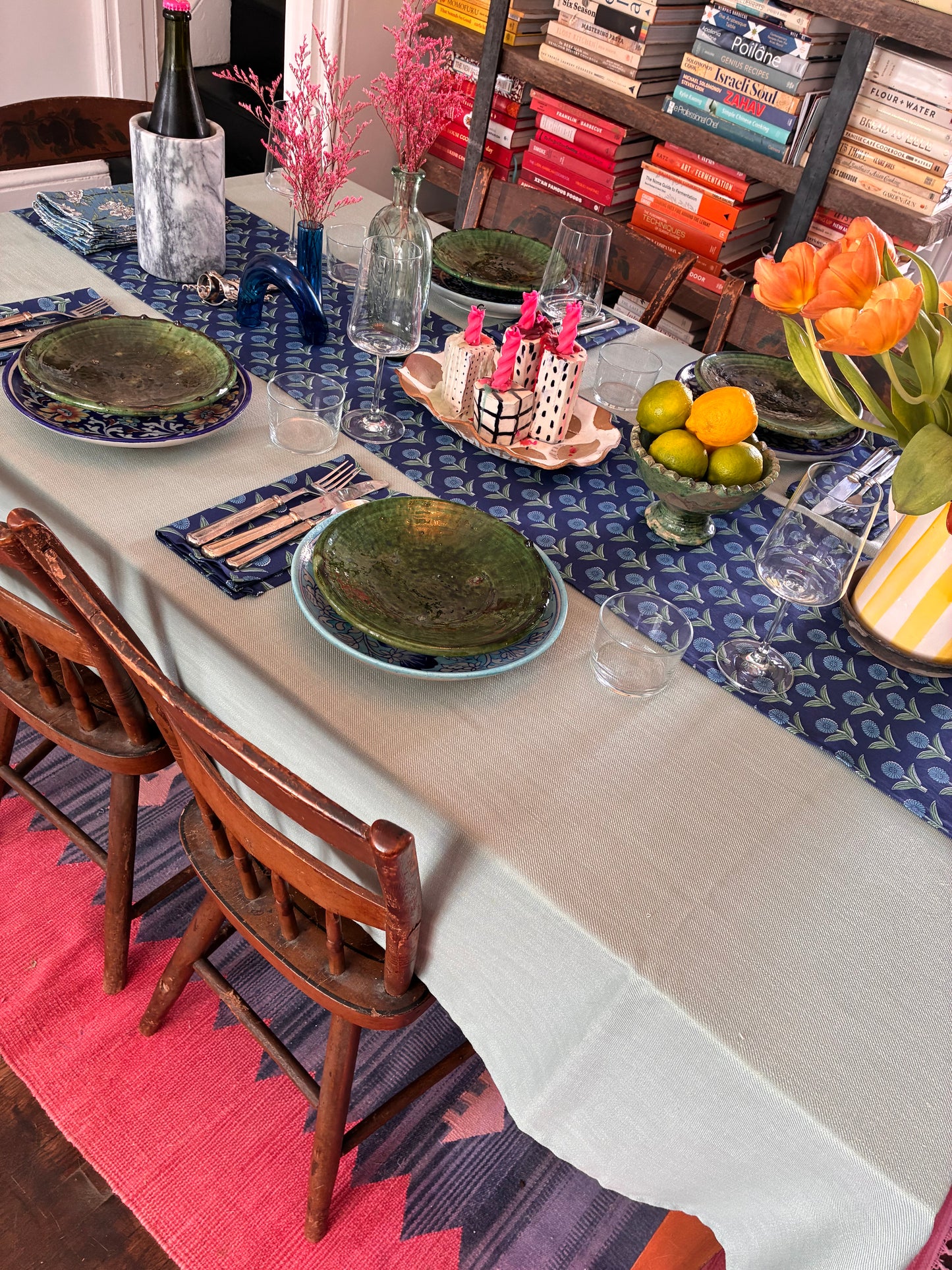 Blue Table Runner