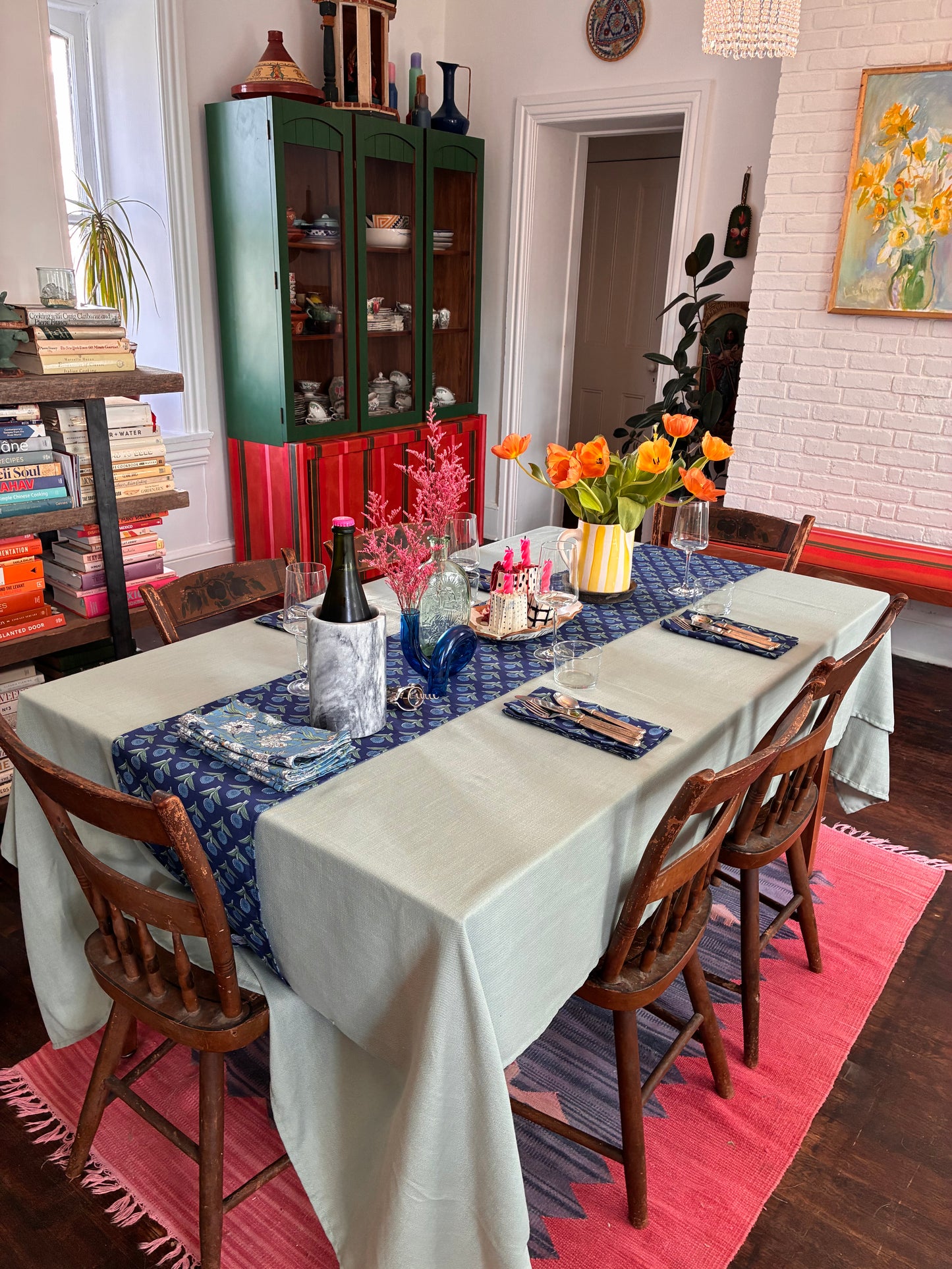 Blue Table Runner