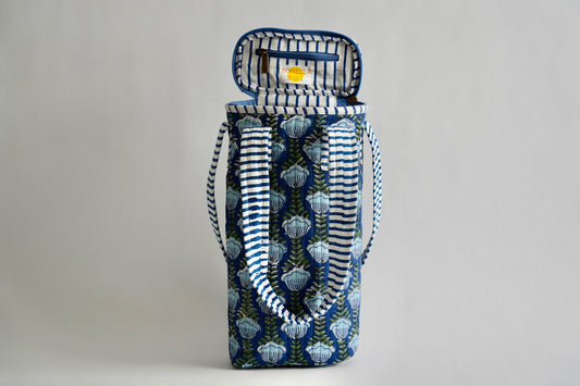 Blue Wine Bag