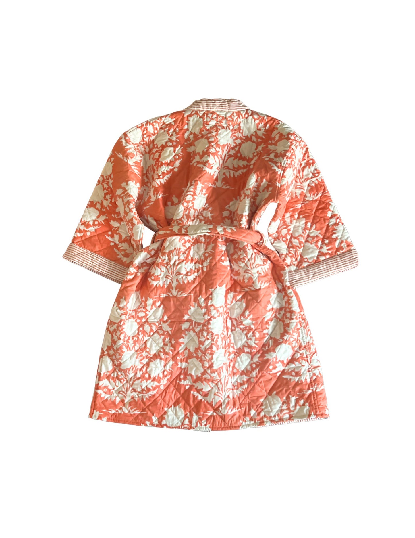 Quilted Orange Floral Robe