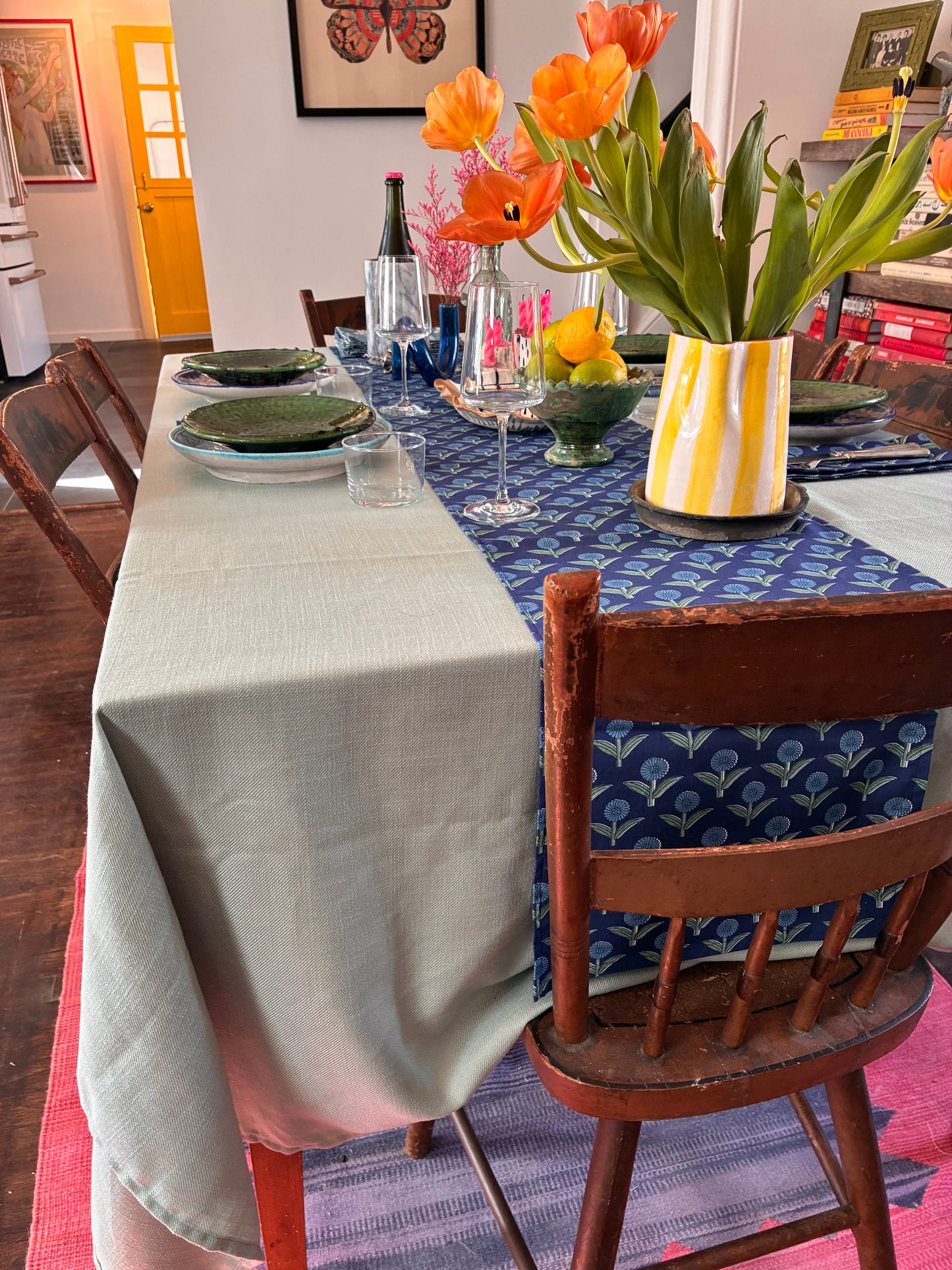 Blue Table Runner
