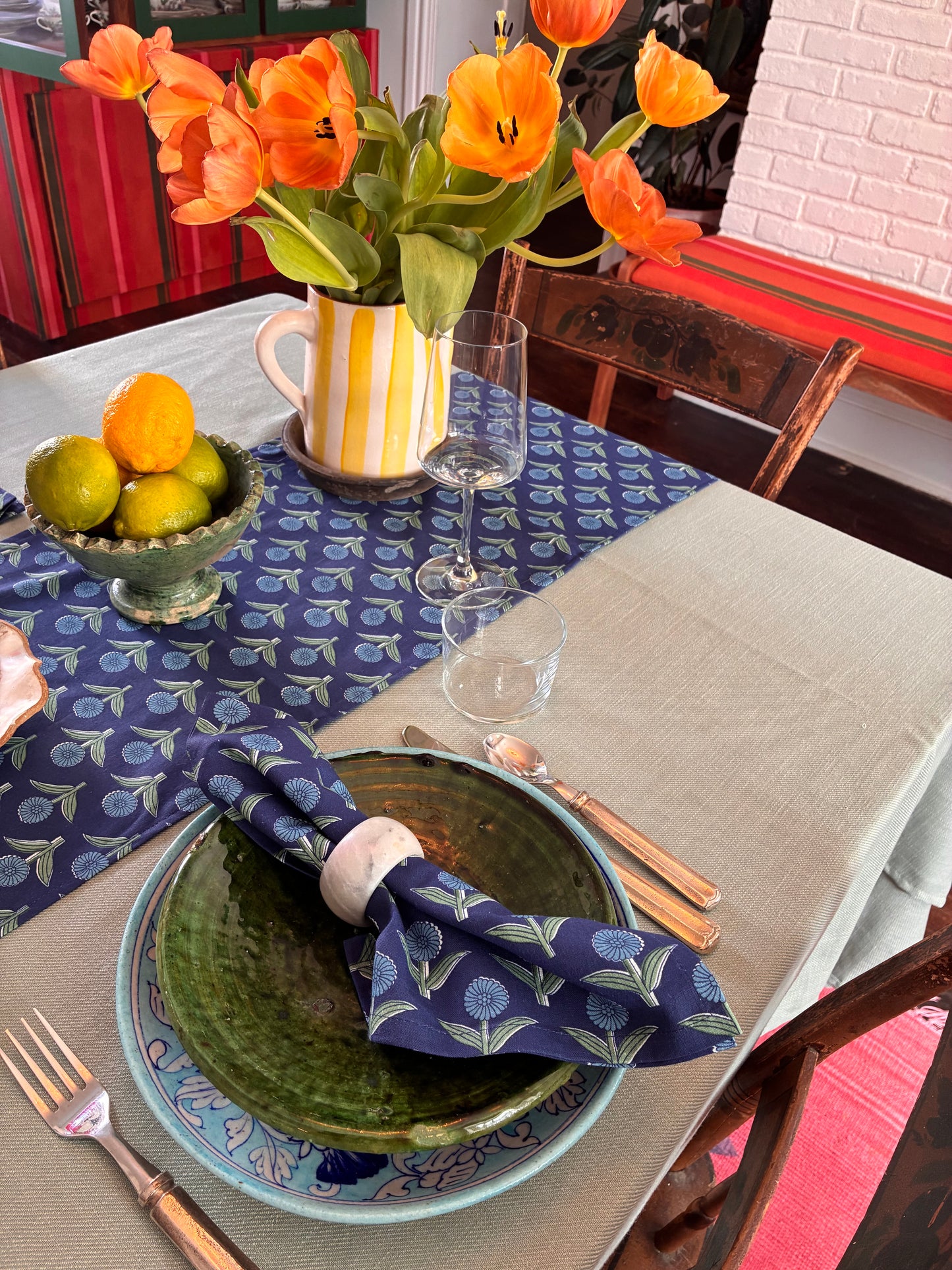 Blue Table Runner