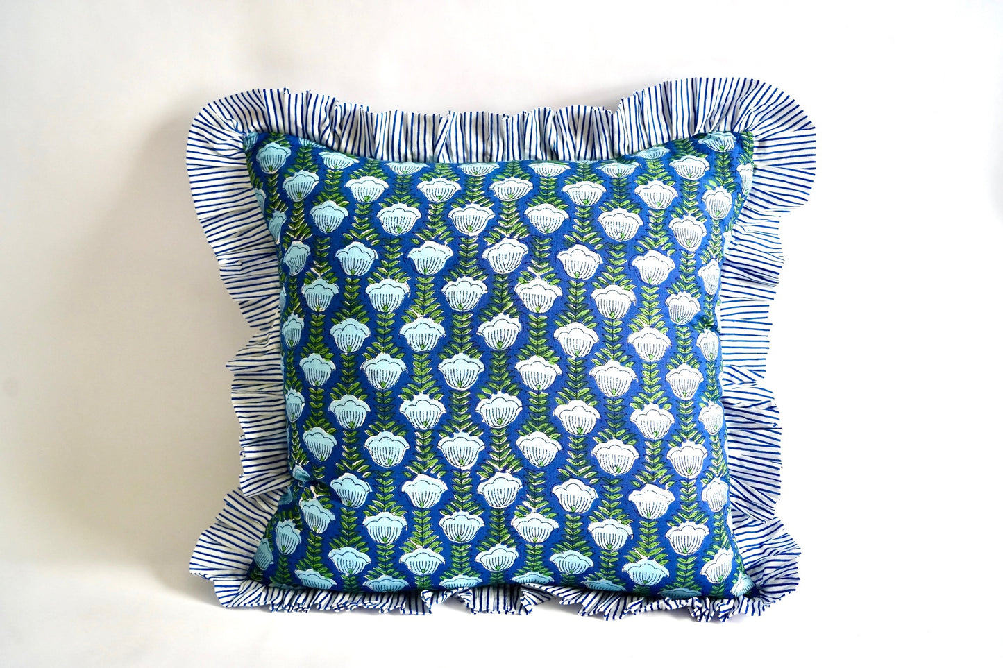 Blue Floral Pillow Shams
