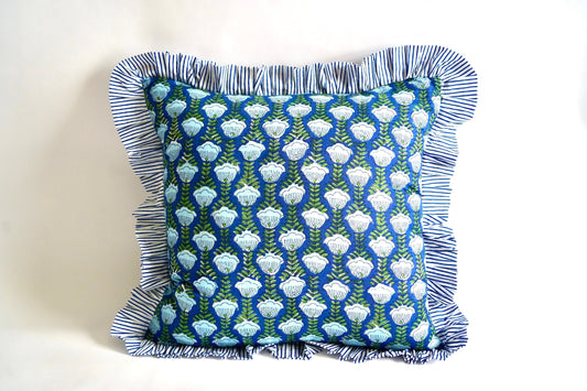 Blue Floral Pillow Shams