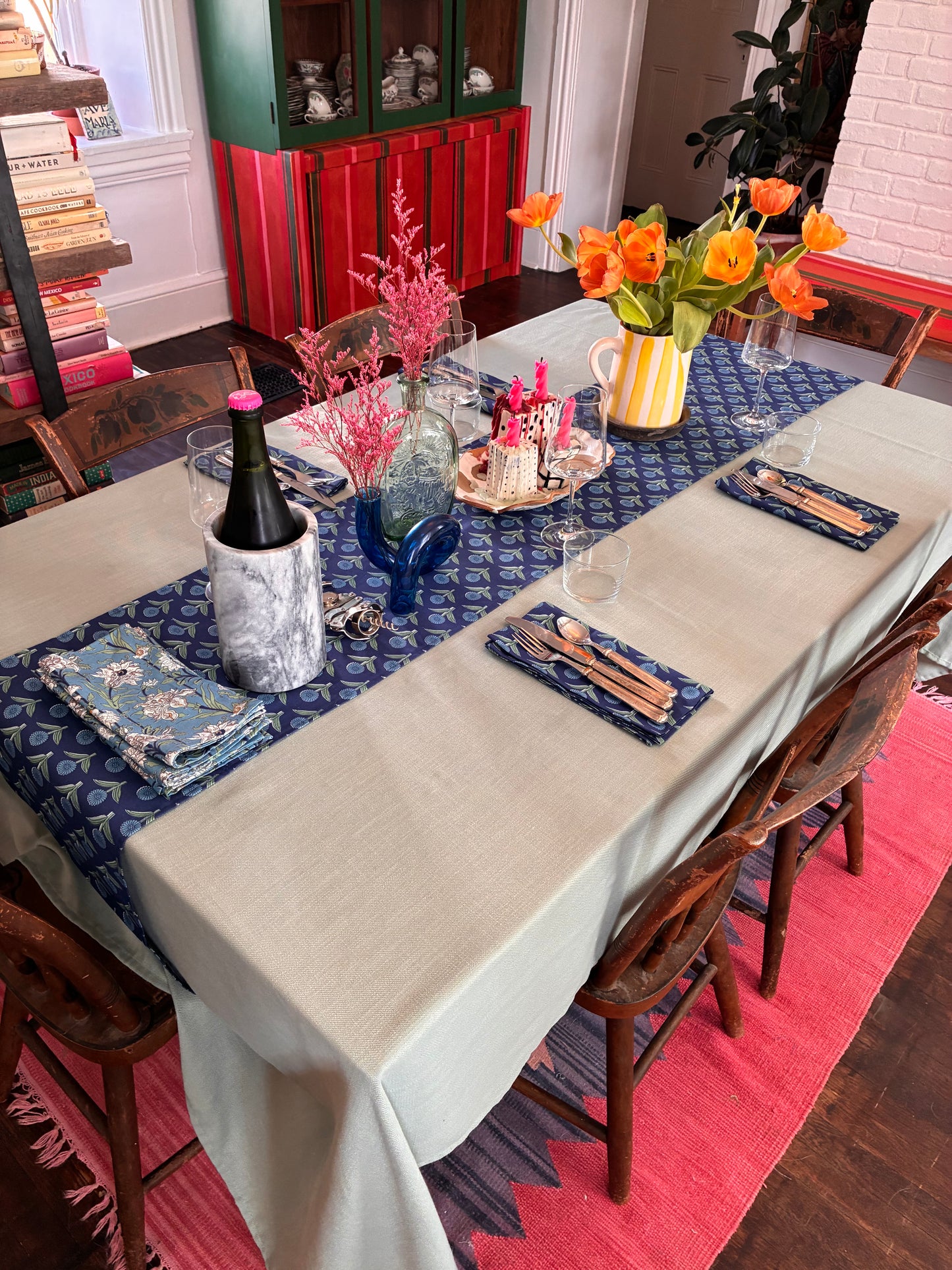 Blue Table Runner