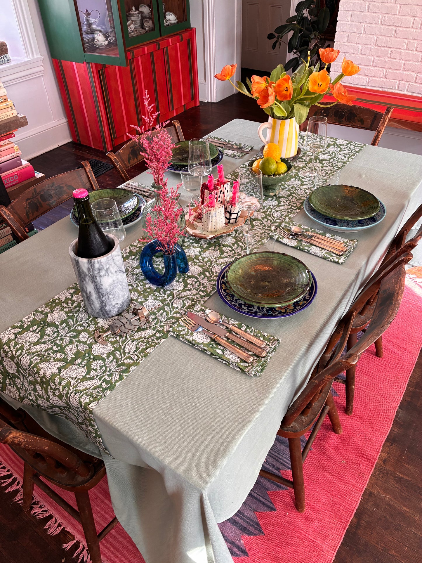 Green Table Runner