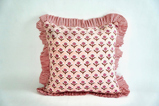 Pink Floral Pillow Sham