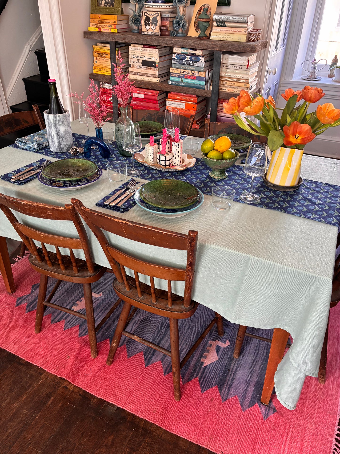 Blue Table Runner