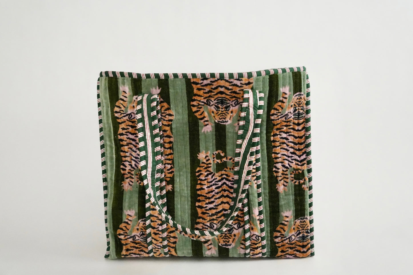 Green/Green Velvet Tote Bag