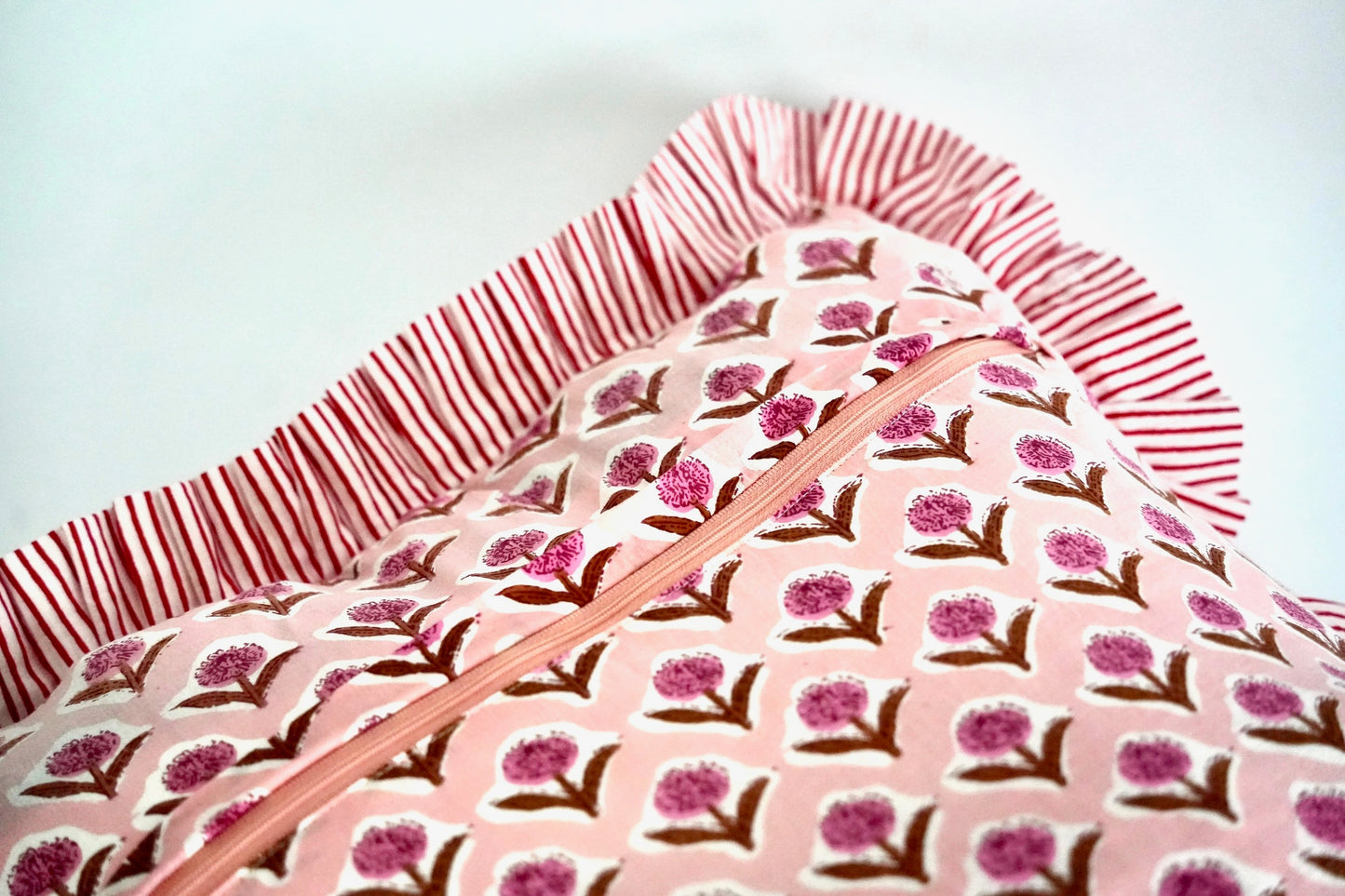Pink Floral Pillow Sham