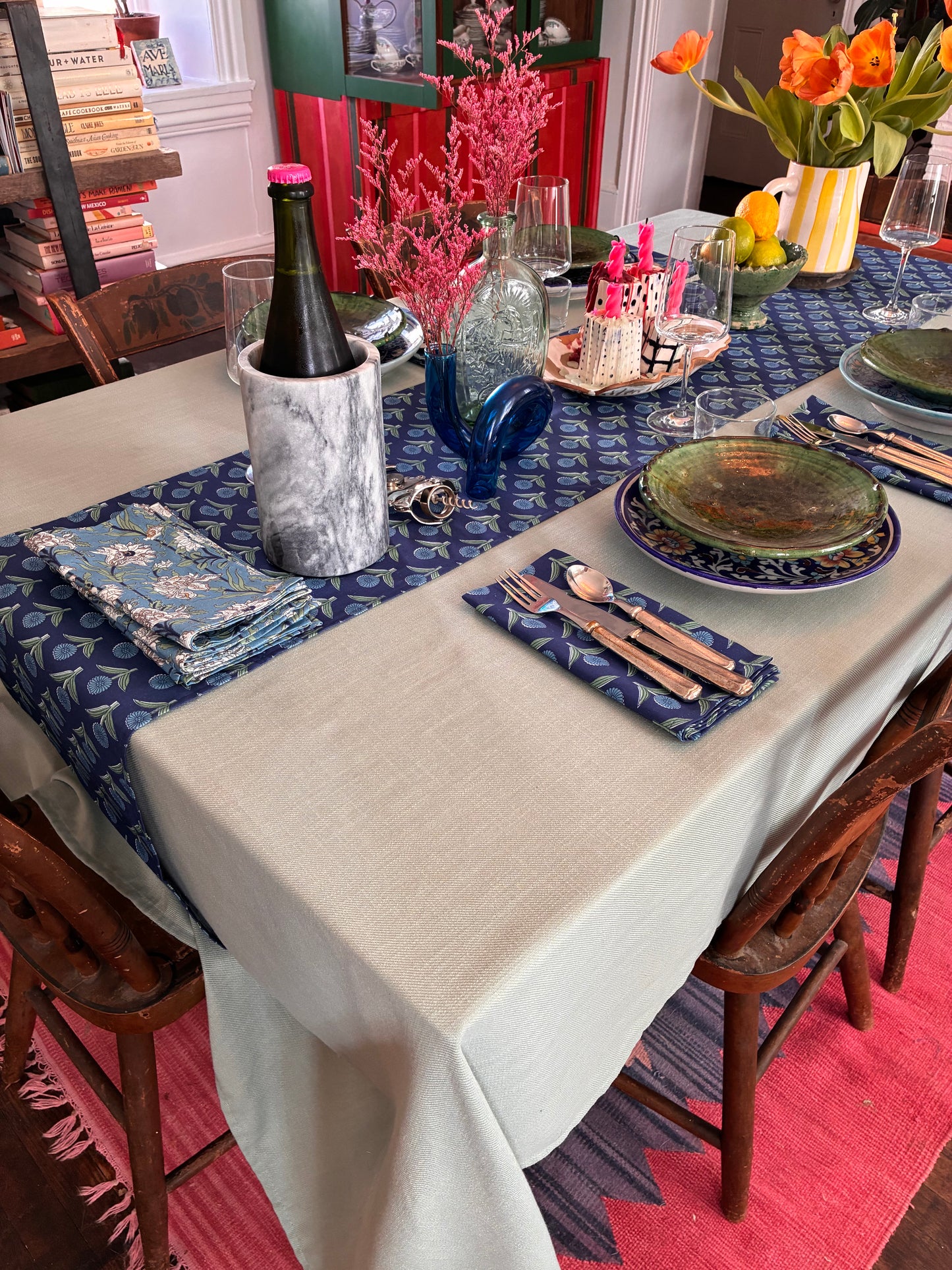 Blue Table Runner