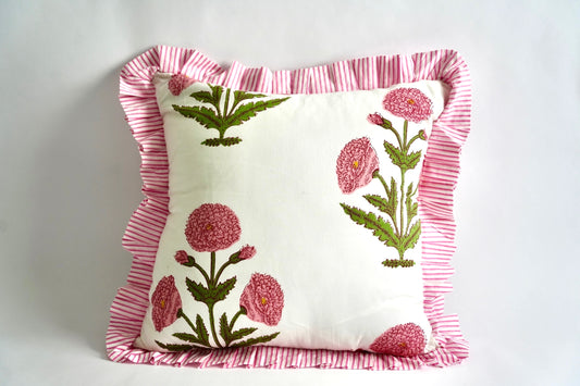Pink Ruffle Pillow Sham