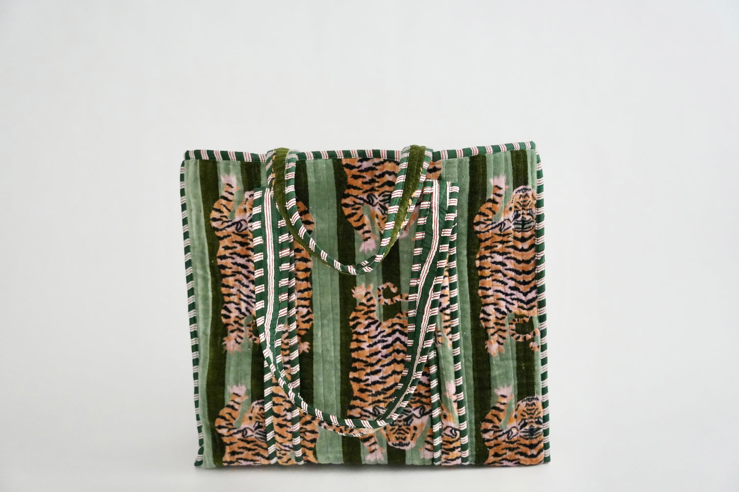 Green/Green Velvet Tote Bag