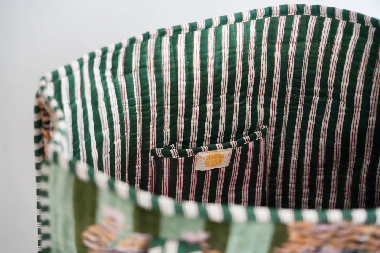 Green/Green Velvet Tote Bag