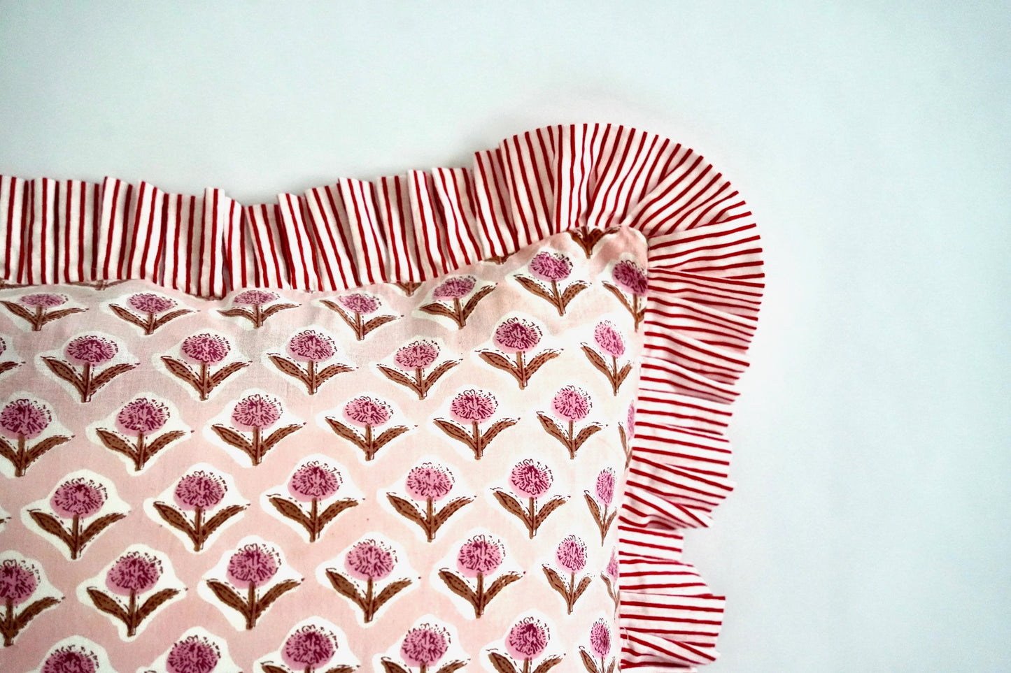Pink Floral Pillow Sham