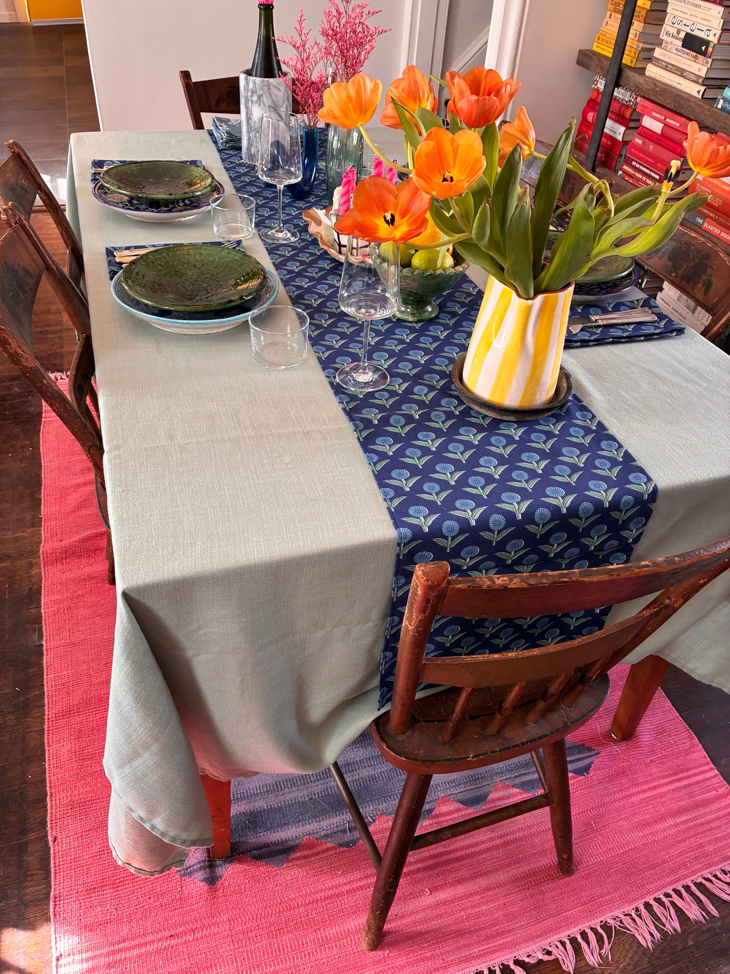 Blue Table Runner